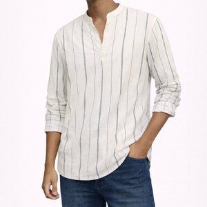 Zara Man Sheer Striped Long Sleeve Shirt – Size Medium
